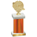 Single Orange Carbon Fiber Running Trophy