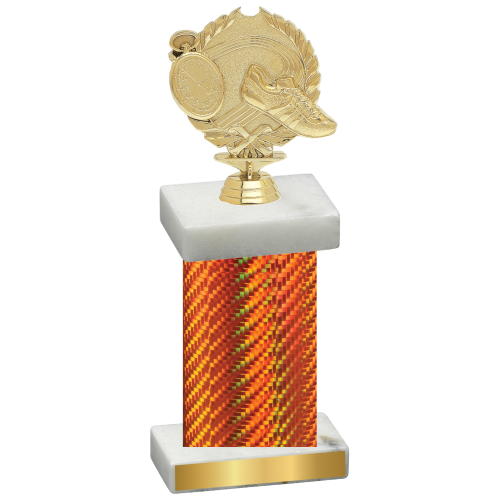 Single Orange Carbon Fiber Running Trophy