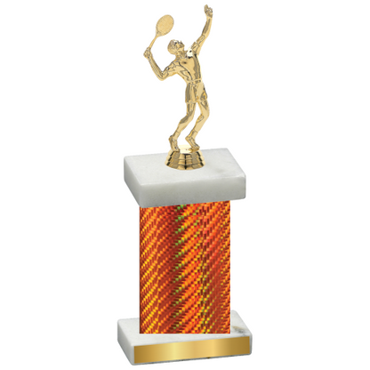 Single Orange Carbon Fiber Tennis Trophy