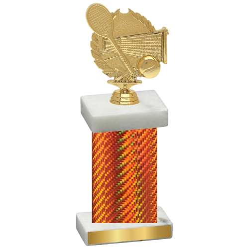 Single Orange Carbon Fiber Tennis Trophy