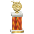Single Orange Carbon Fiber Bowling Trophy