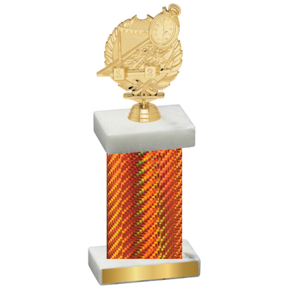 Single Orange Carbon Fiber Swimming Trophy