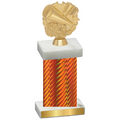Single Orange Carbon Fiber Cheerleading Trophy