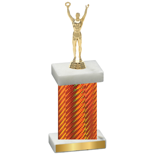 Single Orange Carbon Fiber Victory Trophy