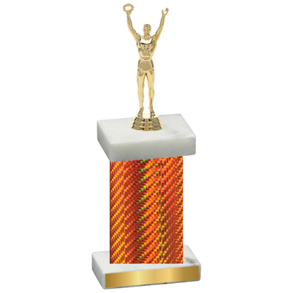 Single Orange Carbon Fiber Victory Trophy