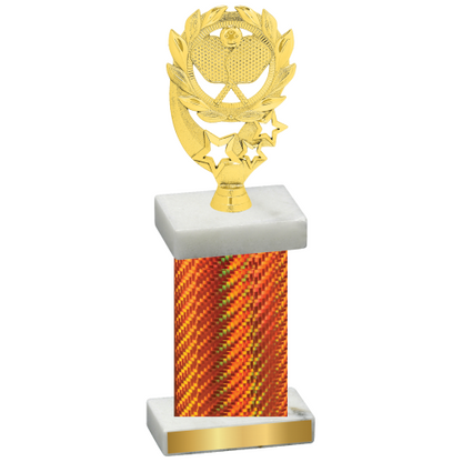 Single Orange Carbon Fiber Pickleball Trophy