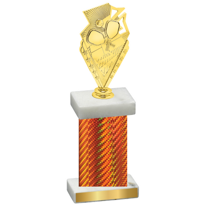 Single Orange Carbon Fiber Pickleball Trophy