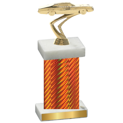 Single Orange Carbon Fiber Cars Trophy