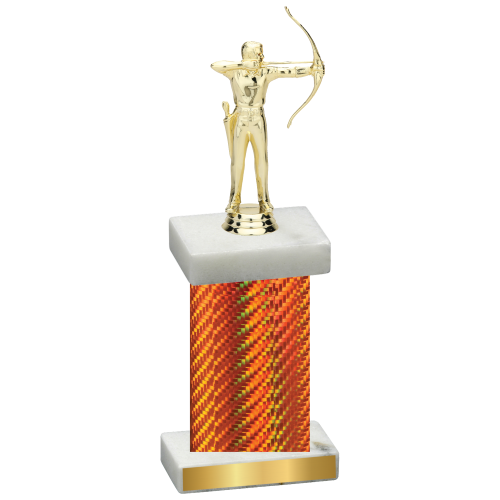 Single Orange Carbon Fiber Archery Trophy