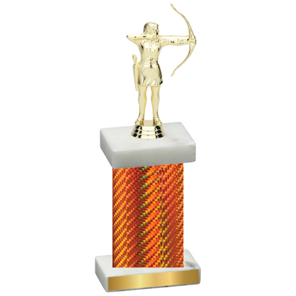 Single Orange Carbon Fiber Archery Trophy