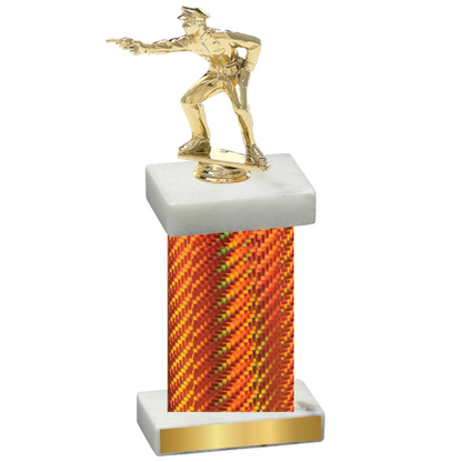 Single Orange Carbon Fiber Shooter Trophy