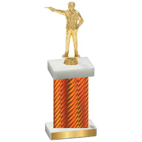 Single Orange Carbon Fiber Shooter Trophy