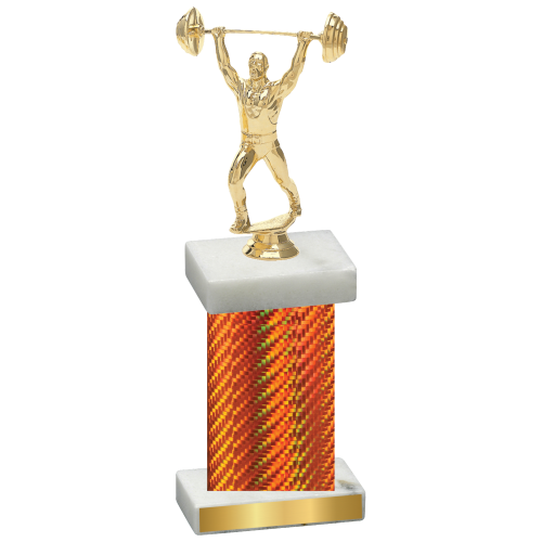 Single Orange Carbon Fiber Weights Trophy