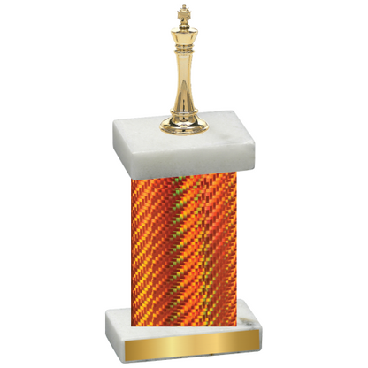 Single Orange Carbon Fiber Chess Trophy