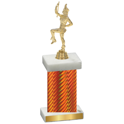 Single Orange Carbon Fiber Majorette Trophy