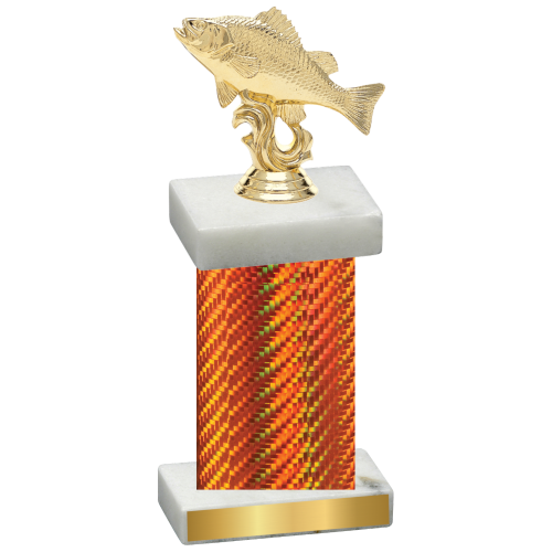 Single Orange Carbon Fiber Fishing Trophy