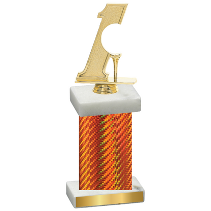 Single Orange Carbon Fiber Golf Trophy