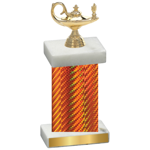 Single Orange Carbon Fiber Academics Trophy