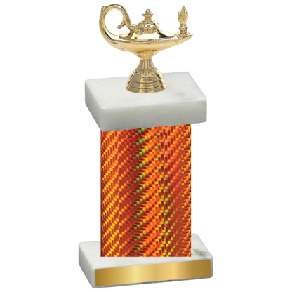 Single Orange Carbon Fiber Academics Trophy