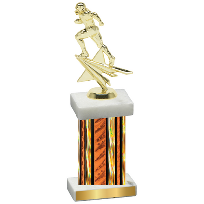 Single Orange Glacier Football Trophy