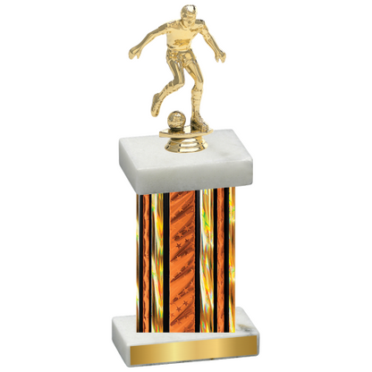 Single Orange Glacier Soccer Trophy