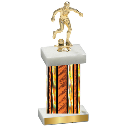 Single Orange Glacier Soccer Trophy