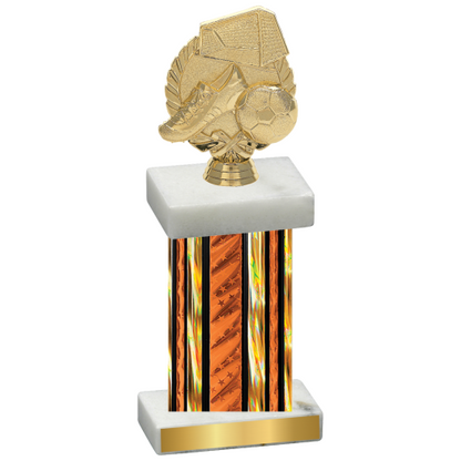 Single Orange Glacier Soccer Trophy