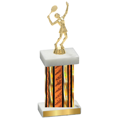 Single Orange Glacier Tennis Trophy