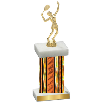 Single Orange Glacier Tennis Trophy