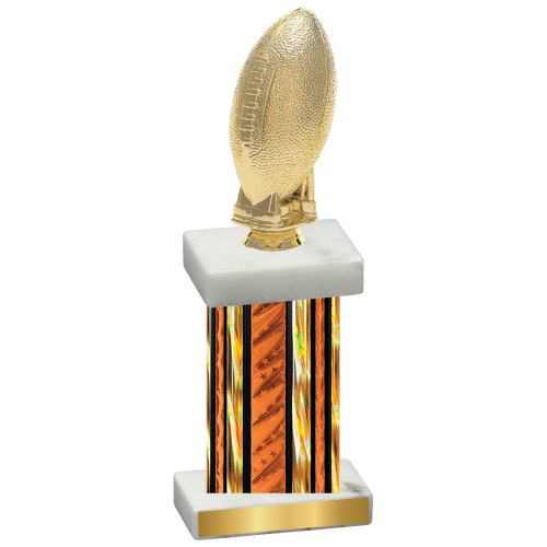 Single Orange Glacier Football Trophy