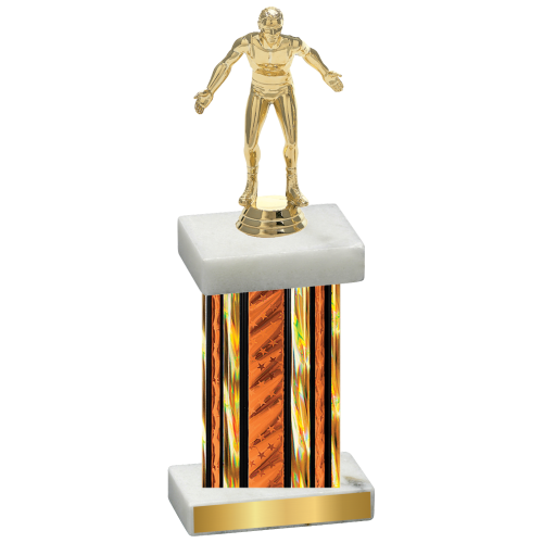 Single Orange Glacier Wrestling Trophy