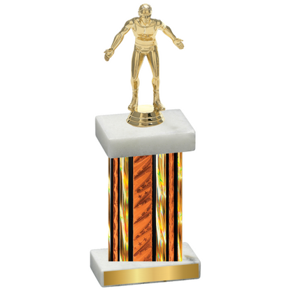 Single Orange Glacier Wrestling Trophy