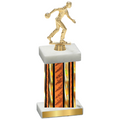 Single Orange Glacier Bowling Trophy