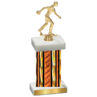 Single Orange Glacier Bowling Trophy