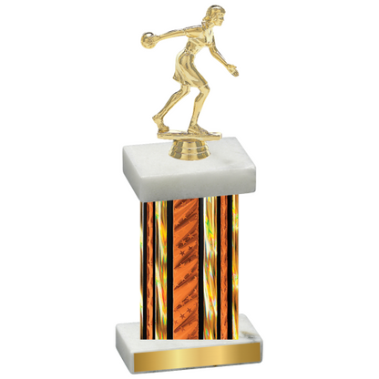 Single Orange Glacier Bowling Trophy