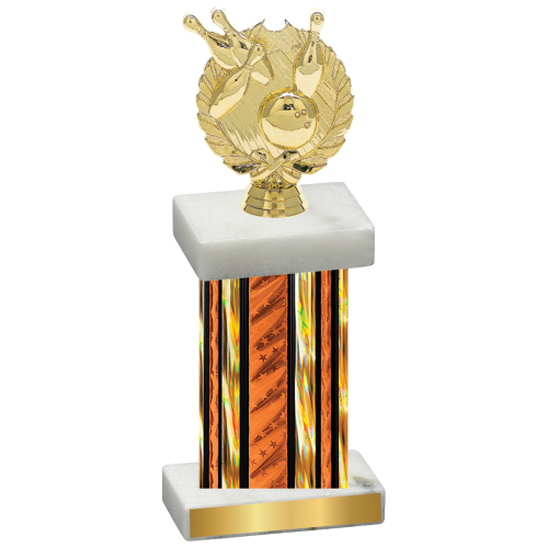 Single Orange Glacier Bowling Trophy