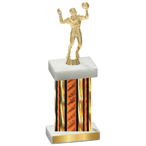 Single Orange Glacier Volleyball Trophy