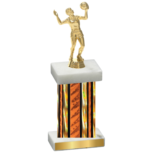 Single Orange Glacier Volleyball Trophy