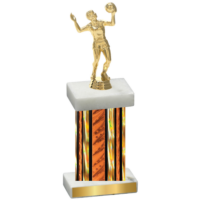 Single Orange Glacier Volleyball Trophy