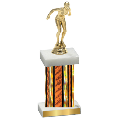 Single Orange Glacier Tennis Trophy