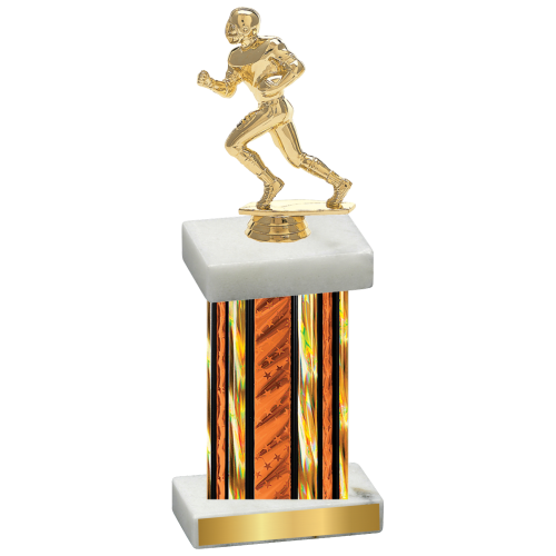 Single Orange Glacier Football Trophy