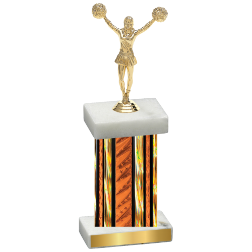 Single Orange Glacier Cheerleading Trophy