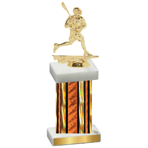 Single Orange Glacier Lacrosse Trophy