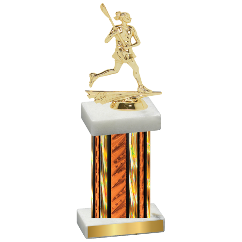 Single Orange Glacier Lacrosse Trophy