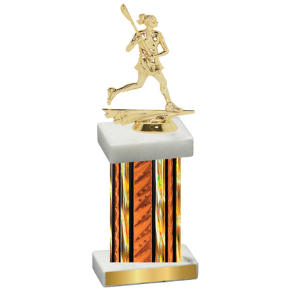 Single Orange Glacier Lacrosse Trophy