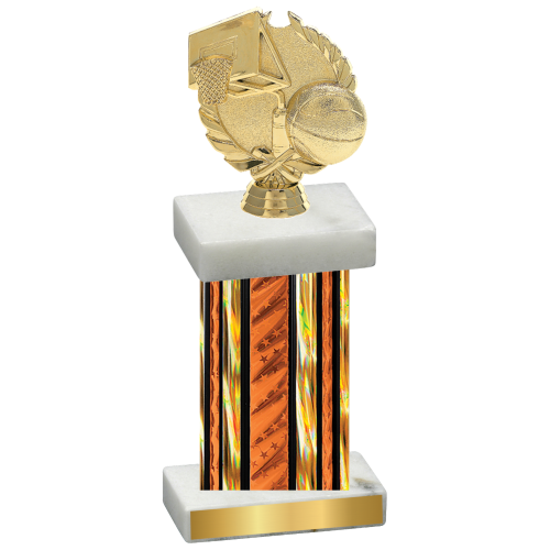 Single Orange Glacier Basketball Trophy