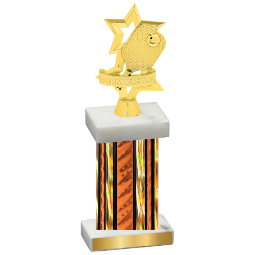 Single Orange Glacier Pickleball Trophy