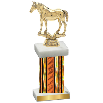 Single Orange Glacier Horses Trophy