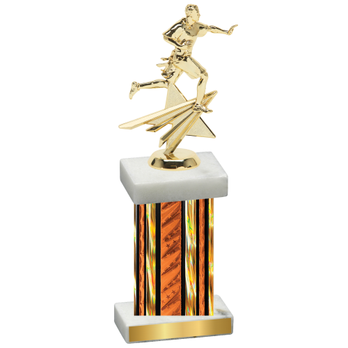 Single Orange Glacier Flag Football Trophy