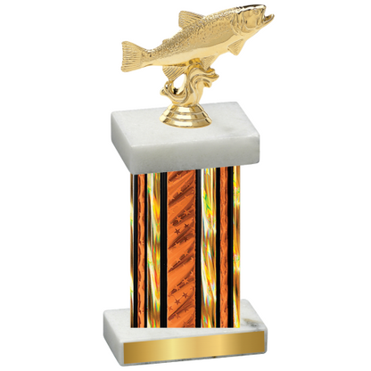 Single Orange Glacier Fishing Trophy